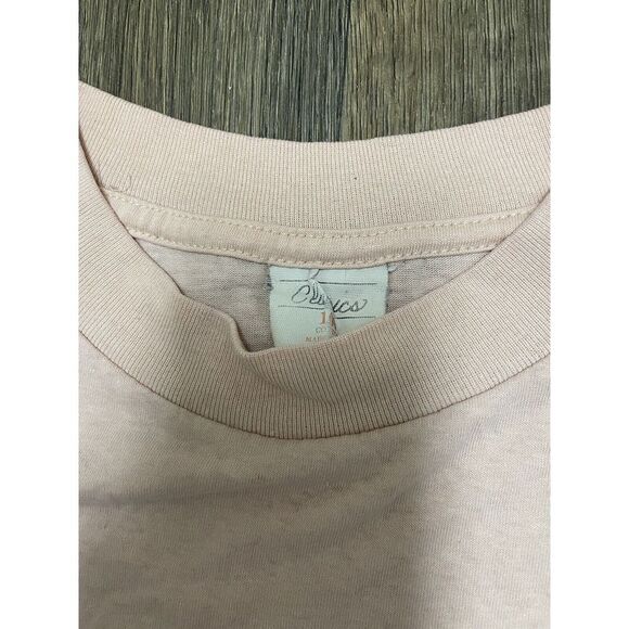 Vintage BUM Equipment T-Shirt Striped Boxy Crop Tee 90s Workout Gym Large 1994 - Picture 5 of 15